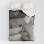 Bath in Paris, Cold Water Flat, Female Nude black and white art photography / photograph Comforter Gallery Image 6