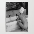 Bath in Paris, Cold Water Flat, Female Nude black and white art photography / photograph Poster Gallery Image 4