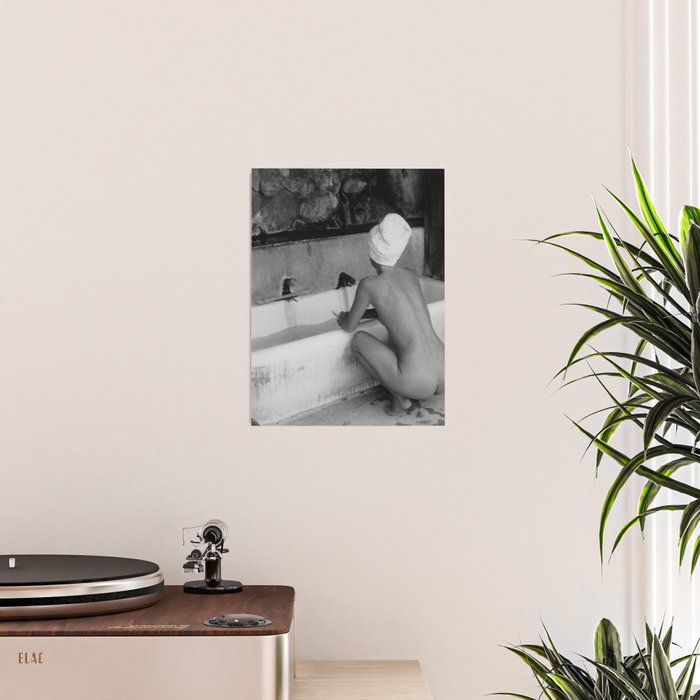 Bath in Paris, Cold Water Flat, Female Nude black and white art photography / photograph Poster Gallery Image 2