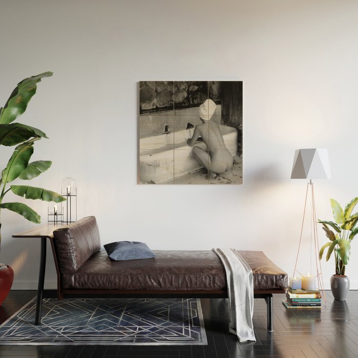 Bath in Paris, Cold Water Flat, Female Nude black and white art photography / photograph Wood Wall Art Gallery Image 2