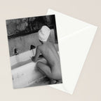 Bath in Paris, Cold Water Flat, Female Nude black and white art photography / photograph Stationery Card Gallery Image 2