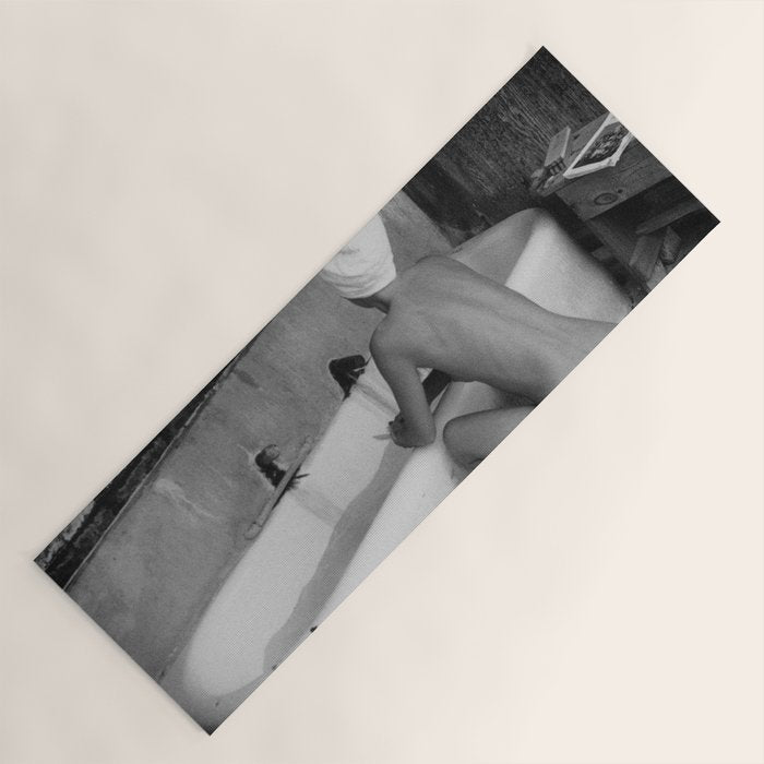 Bath in Paris, Cold Water Flat, Female Nude black and white art photography / photograph Yoga Mat Gallery Image 1