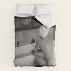 Bath in Paris, Cold Water Flat, Female Nude black and white art photography / photograph Duvet Cover Gallery Image 6
