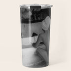 Bath in Paris, Cold Water Flat, Female Nude black and white art photography / photograph Travel Mug Gallery Image 1