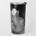 Bath in Paris, Cold Water Flat, Female Nude black and white art photography / photograph Travel Mug Gallery Image 2