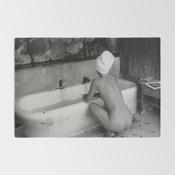 Bath in Paris, Cold Water Flat, Female Nude black and white art photography / photograph Rug Gallery Image 2