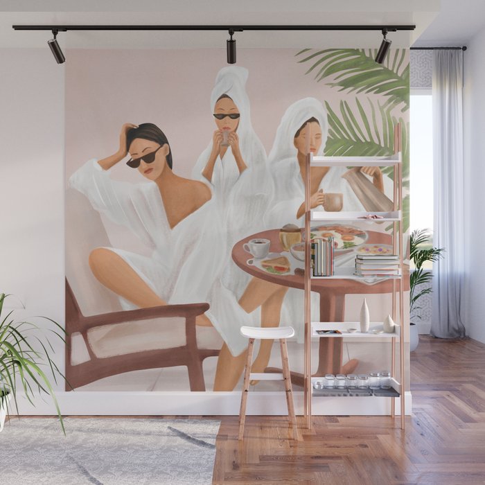 Weekend morning with friends Wall Mural Gallery Image 1