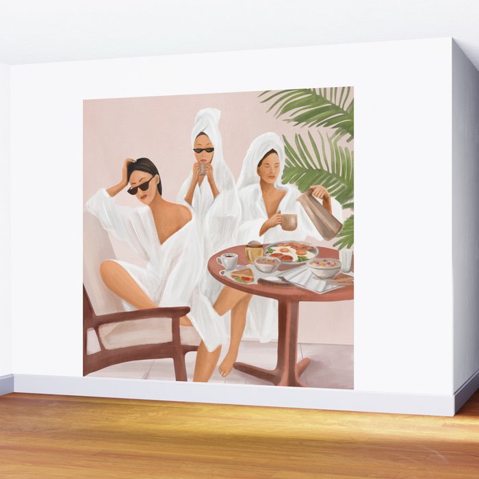 Weekend morning with friends Wall Mural Gallery Image 2