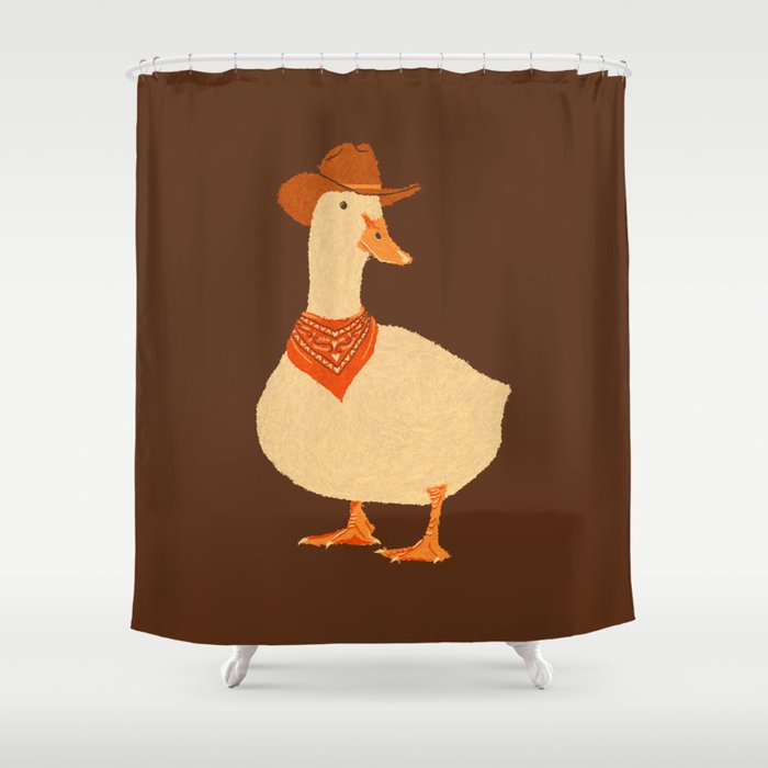 Bo The Cowboy Duck Shower Curtain Gallery Image 1