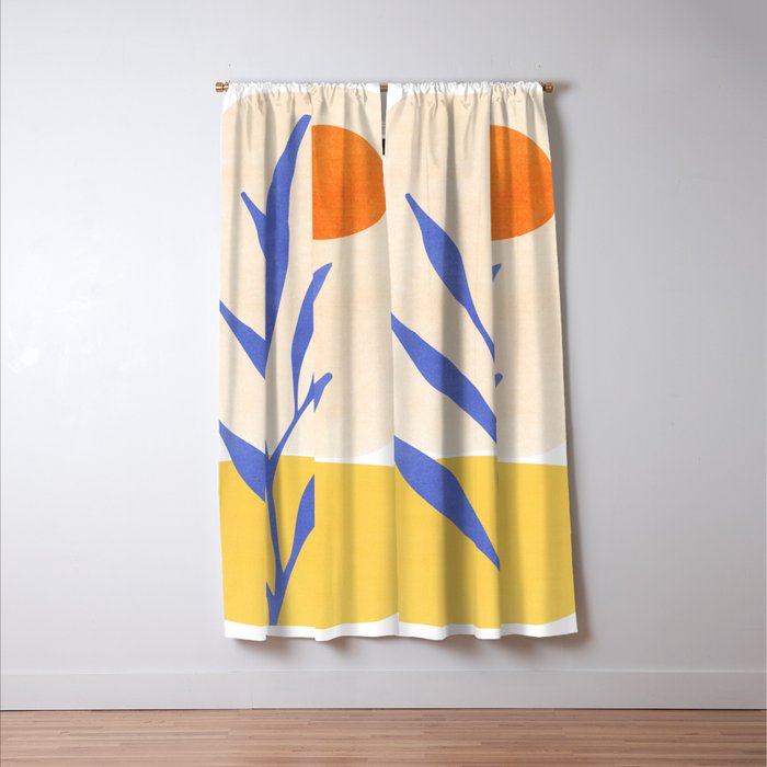 Nature's Balance Abstract Landscape Window Curtain Gallery Image 3