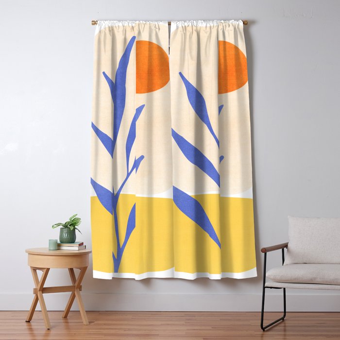 Nature's Balance Abstract Landscape Window Curtain Gallery Image 1