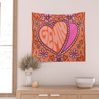 Gemini Heart Wall Tapestry Gallery Image 2