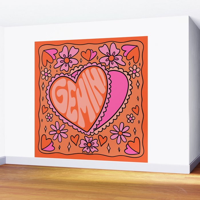 Gemini Heart Wall Mural Gallery Image 2