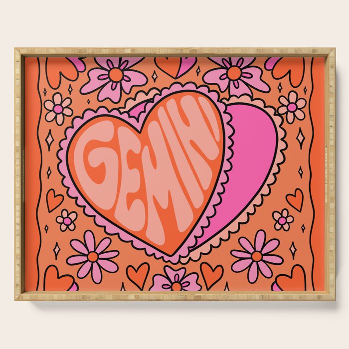 Gemini Heart Serving Tray Gallery Image 1