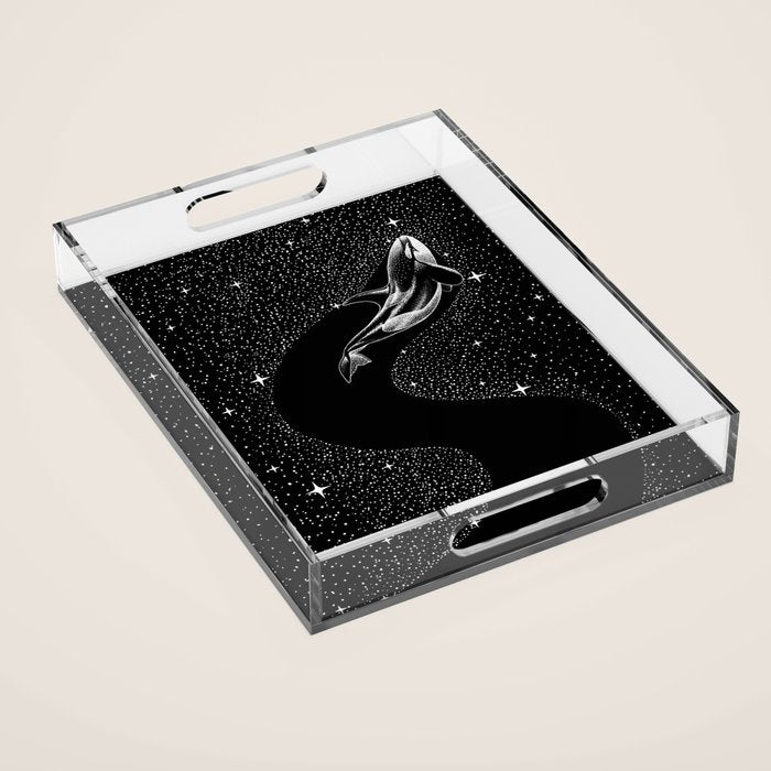 Starry Orca (Black Version) Acrylic Tray Gallery Image 1