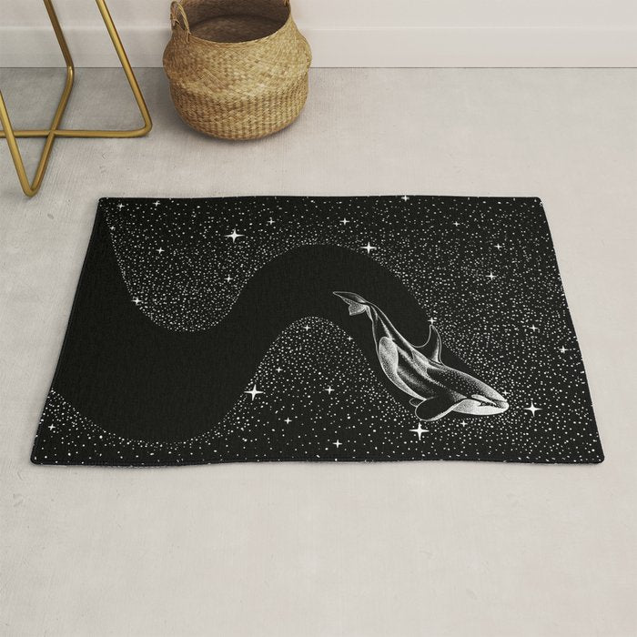 Starry Orca (Black Version) Rug Gallery Image 1
