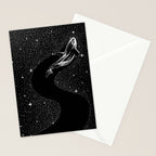Starry Orca (Black Version) Stationery Card Gallery Image 2