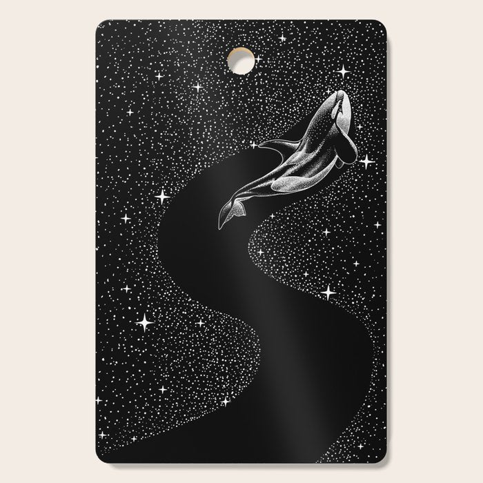 Starry Orca (Black Version) Cutting Board Gallery Image 1