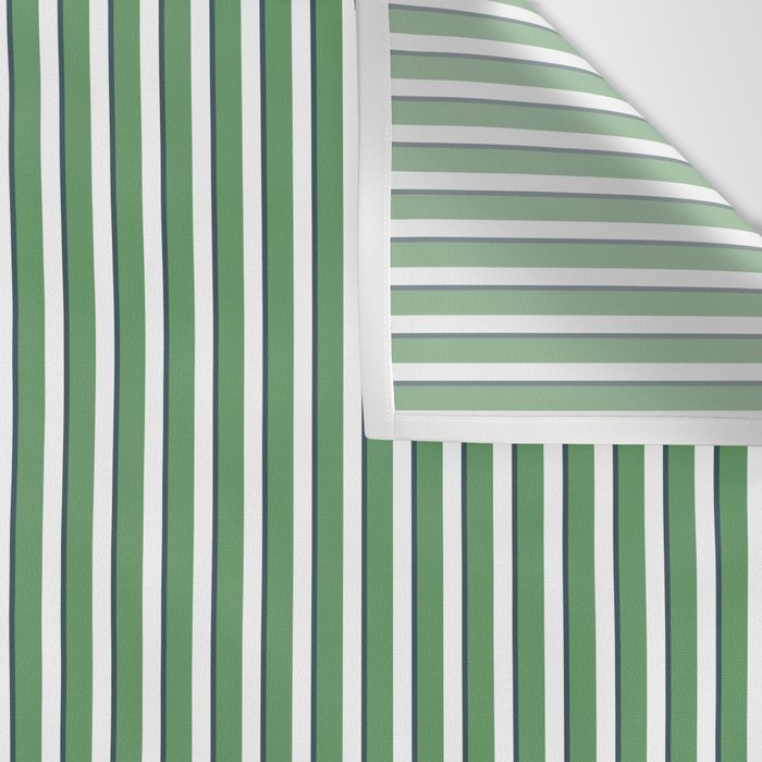 Preppy Green White Stripe Wall Tapestry Gallery Image 3