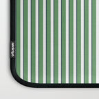 Preppy Green White Stripe Laptop Sleeve Gallery Image 3