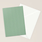 Preppy Green White Stripe Stationery Card Gallery Image 2