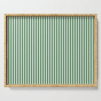 Preppy Green White Stripe Serving Tray Gallery Image 1