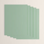 Preppy Green White Stripe Wrapping Paper Gallery Image 3