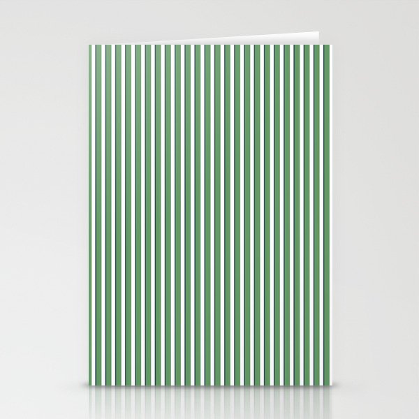 Preppy Green White Stripe Stationery Card Gallery Image 2