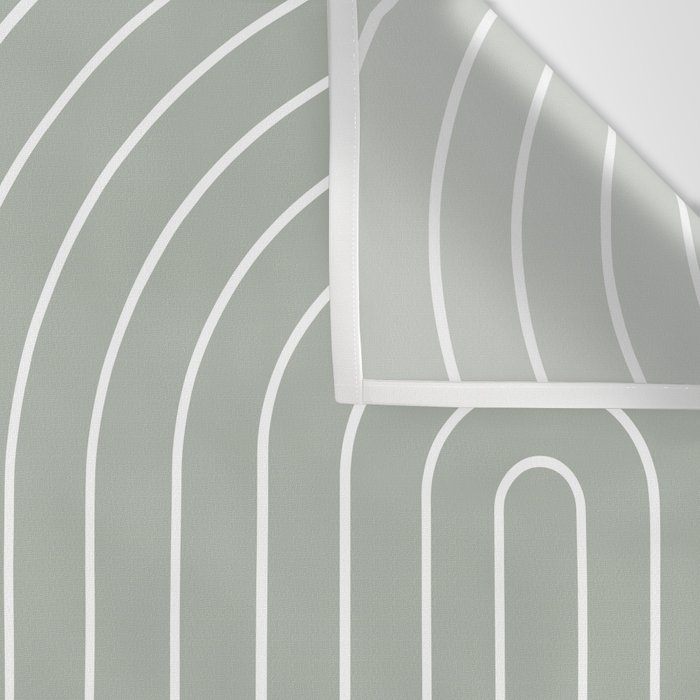 Minimal Line Curvature LXXXIX Pastel Sage Green Mid Century Modern Arch Abstract Wall Tapestry Gallery Image 3