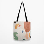 Organic Terracotta Thin Shapes Abstract Tote Bag Gallery Image 2