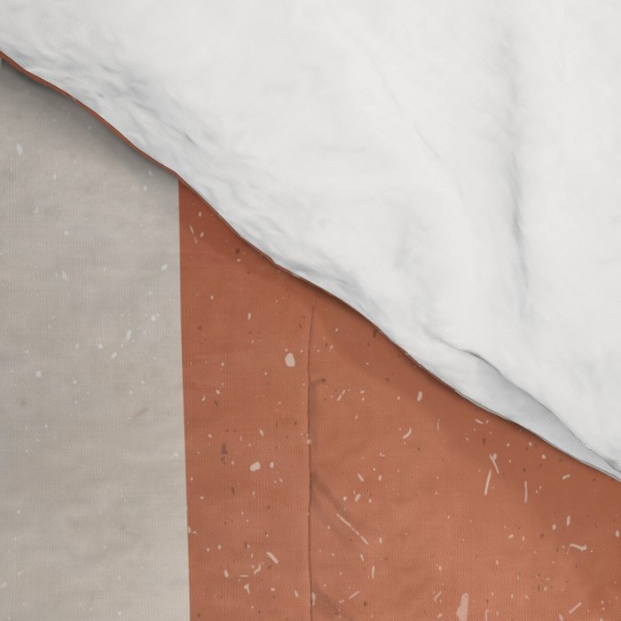 Organic Terracotta Thin Shapes Abstract Comforter Gallery Image 4
