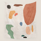 Organic Terracotta Thin Shapes Abstract Wall Tapestry Gallery Image 4