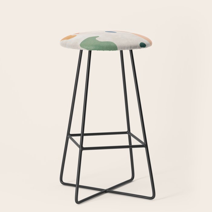 Organic Terracotta Thin Shapes Abstract Stool Gallery Image 1