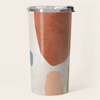 Organic Terracotta Thin Shapes Abstract Travel Mug Gallery Image 2