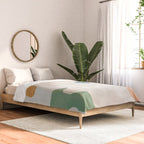 Organic Terracotta Thin Shapes Abstract Comforter Gallery Image 2