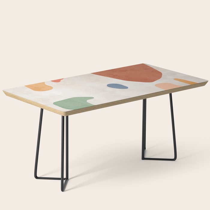 Organic Terracotta Thin Shapes Abstract Coffee Table Gallery Image 1