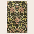 Sage, Dark Green, Peach & Cream Floral Pattern Cutting Board Gallery Image 1