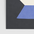 Geometric Vase - White Blue on Dark Poster Gallery Image 3