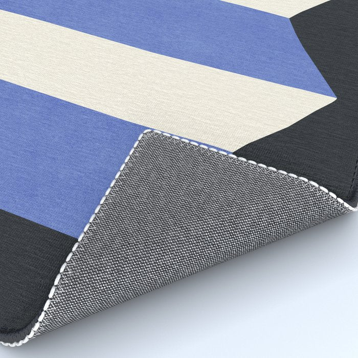 Geometric Vase - White Blue on Dark Rug Gallery Image 4