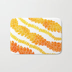 Puakenikeni lei art on white Bath Mat Gallery Image 1