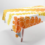 Puakenikeni lei art on white Tablecloth Gallery Image 1
