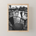 Parisian Cafe in Black and White - French Taste Photography for Paris Lovers Mini Art Print Gallery Image 1