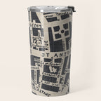 PARIS MAP BLACK RUSTIC Travel Mug Gallery Image 2
