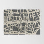 PARIS MAP BLACK RUSTIC Rug Gallery Image 2