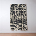 PARIS MAP BLACK RUSTIC Window Curtain Gallery Image 3