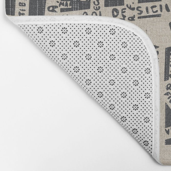 PARIS MAP BLACK RUSTIC Bath Mat Gallery Image 2