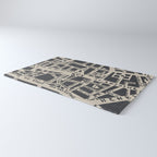 PARIS MAP BLACK RUSTIC Rug Gallery Image 3