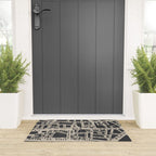 PARIS MAP BLACK RUSTIC Welcome Mat Gallery Image 3