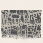 PARIS MAP BLACK RUSTIC Wall Hanging Gallery Image 1
