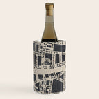 PARIS MAP BLACK RUSTIC Wine Chiller Gallery Image 2